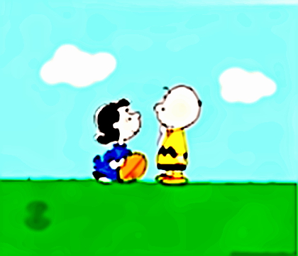 Peanuts - kick the football Charlie Brown