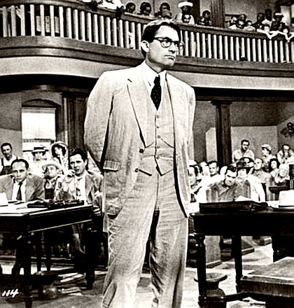 Gregory Peck as Atticus Finch in To Kill a Mockingbird