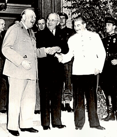 Potsdam Conference Day 1 - Big Three of Churchill, Stalin and Truman