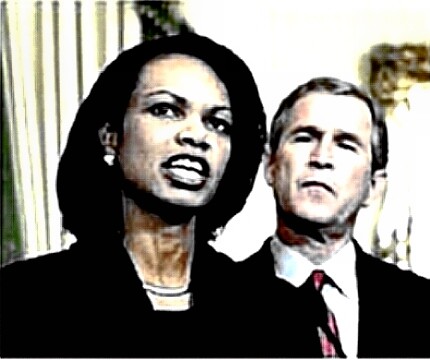 Dr. Condoleeza Rice with President Bush