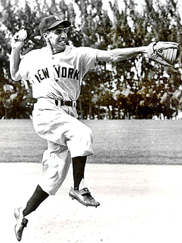 Yankee shortstop Phil Riizzuto