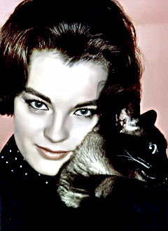 Actress Romy Schneider & Friend