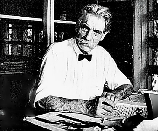 Dr. Albert Schweitzer at his desk
