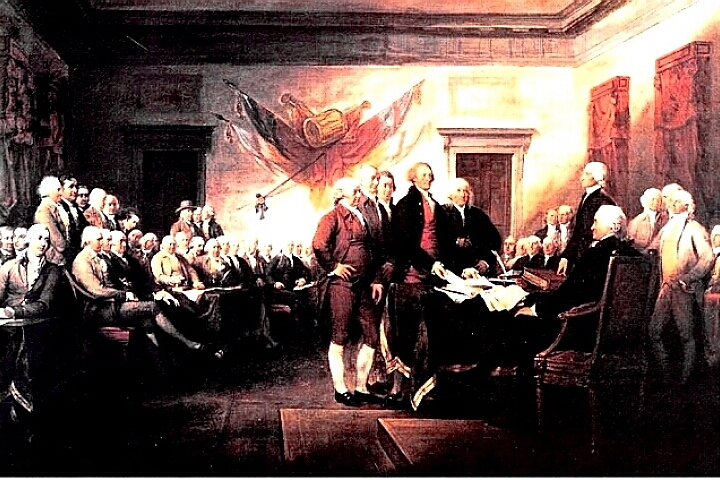Signing The Declaration of Independence by Trumbull
