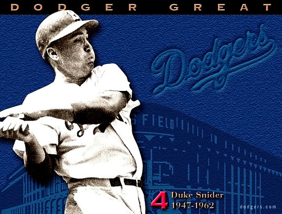Duke Snider hits one out