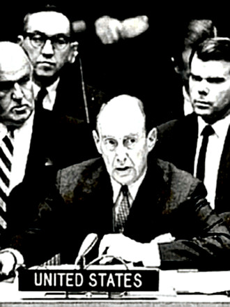 Adlai Stevenson at the UN during Cuban Missile Crisis