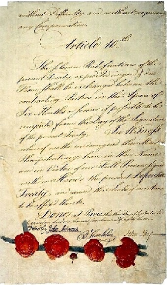 Treaty of Paris - 1783-signature page