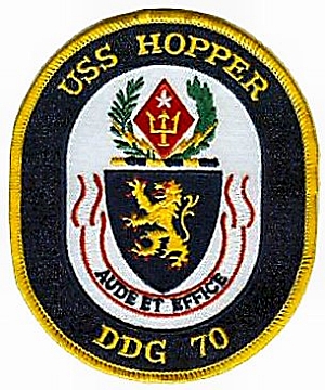USS Hopper patch
