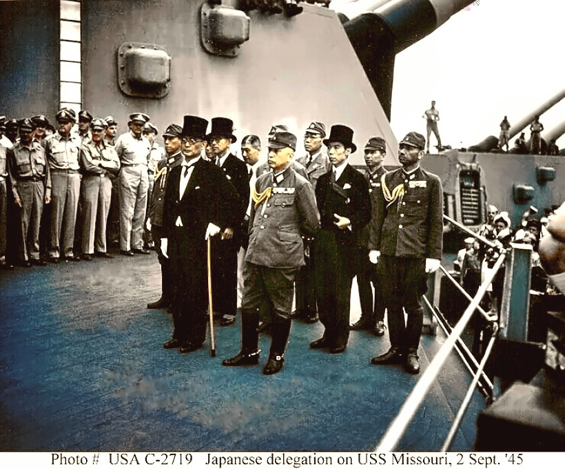 USS Missouri(BB-63) - Japanese Delegation