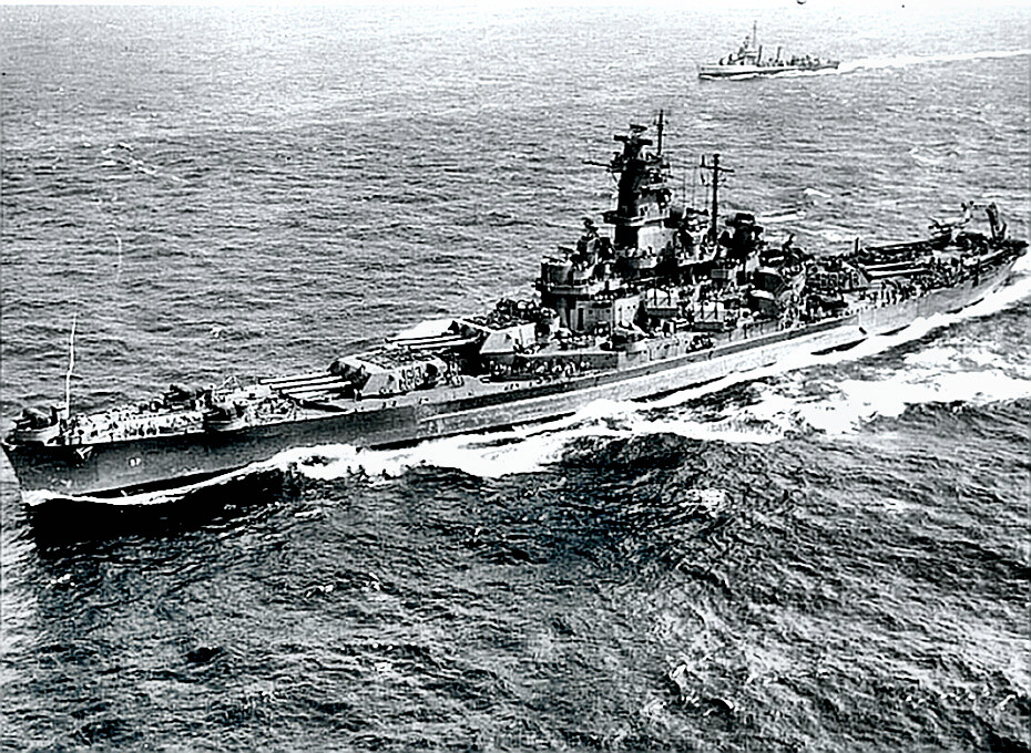 USS South Dakota at sea