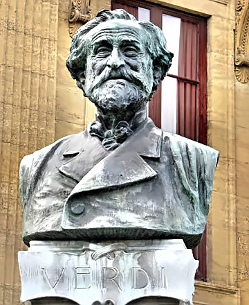 Composer Giuseppe Verdi bust