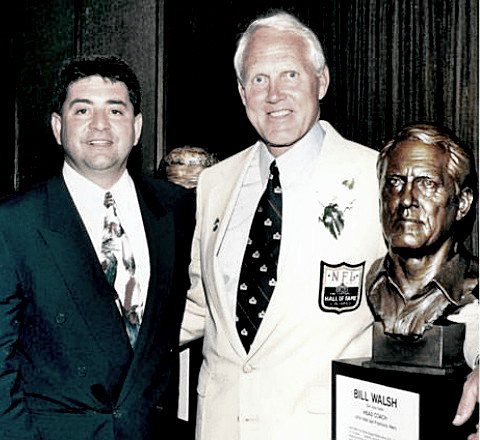 Hall of Fame Coach Bill Walsh with Eddie DeBartolo